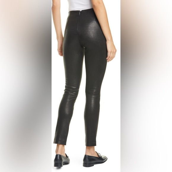 rag & bone Simone Black Leather Pants 2 - Picture 2 of 10